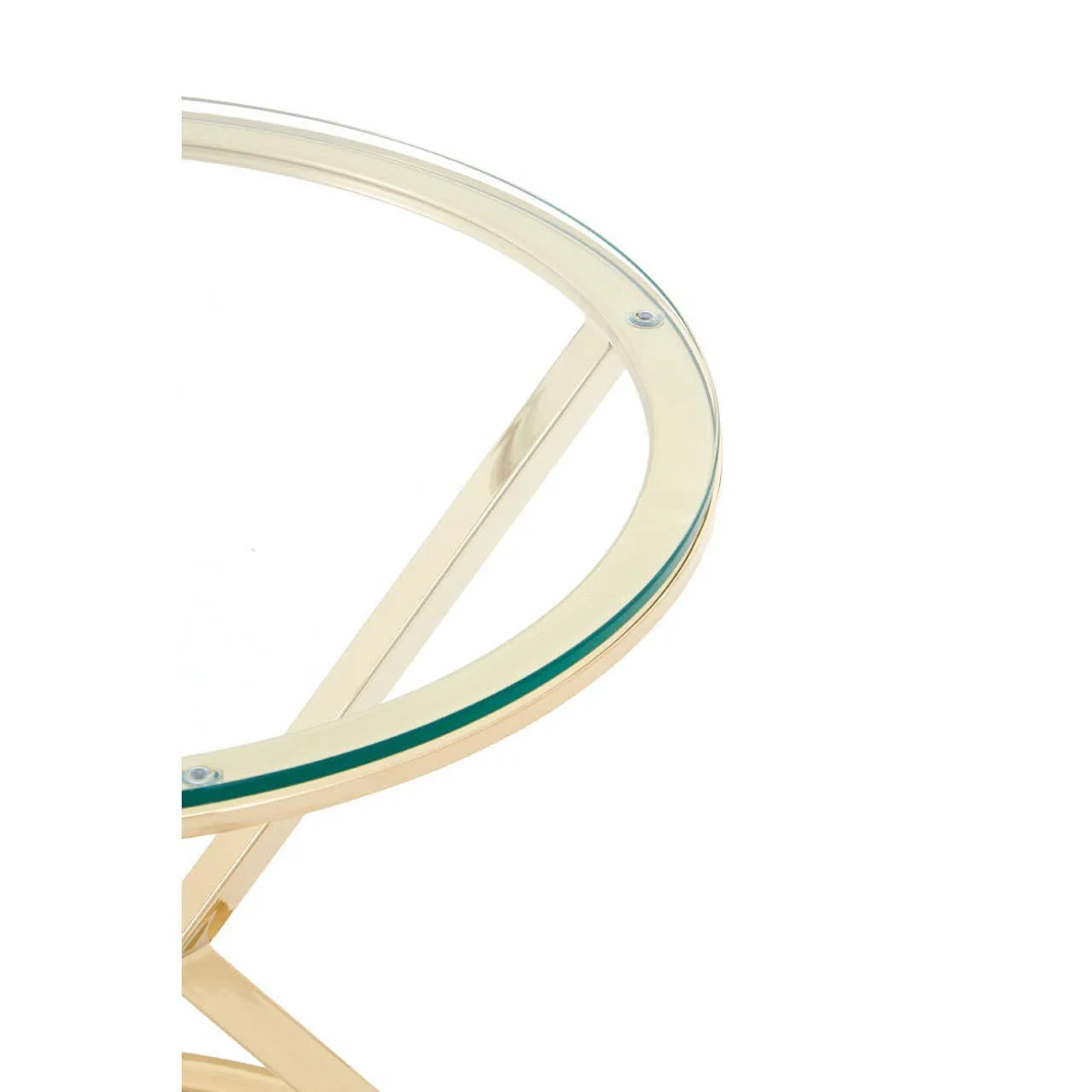 Allure Corseted Round Champagne End Table - Image 3