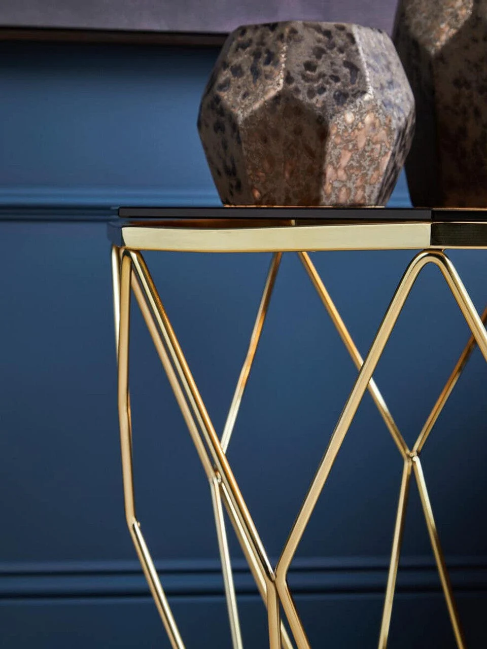 Allure End Table With Brushed Bronze Base - Image 9
