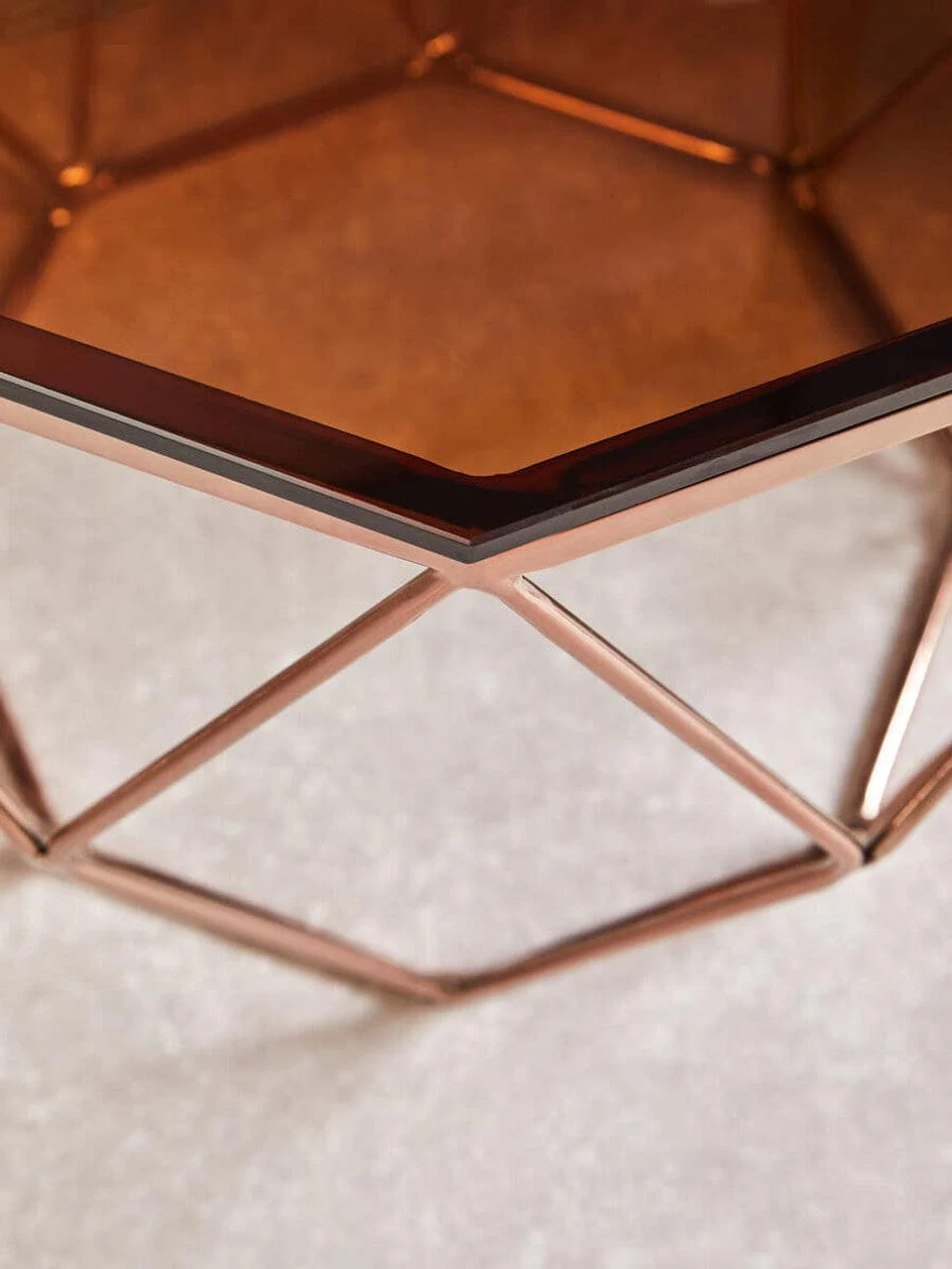 Allure End Table With Rose Gold Base - Image 6
