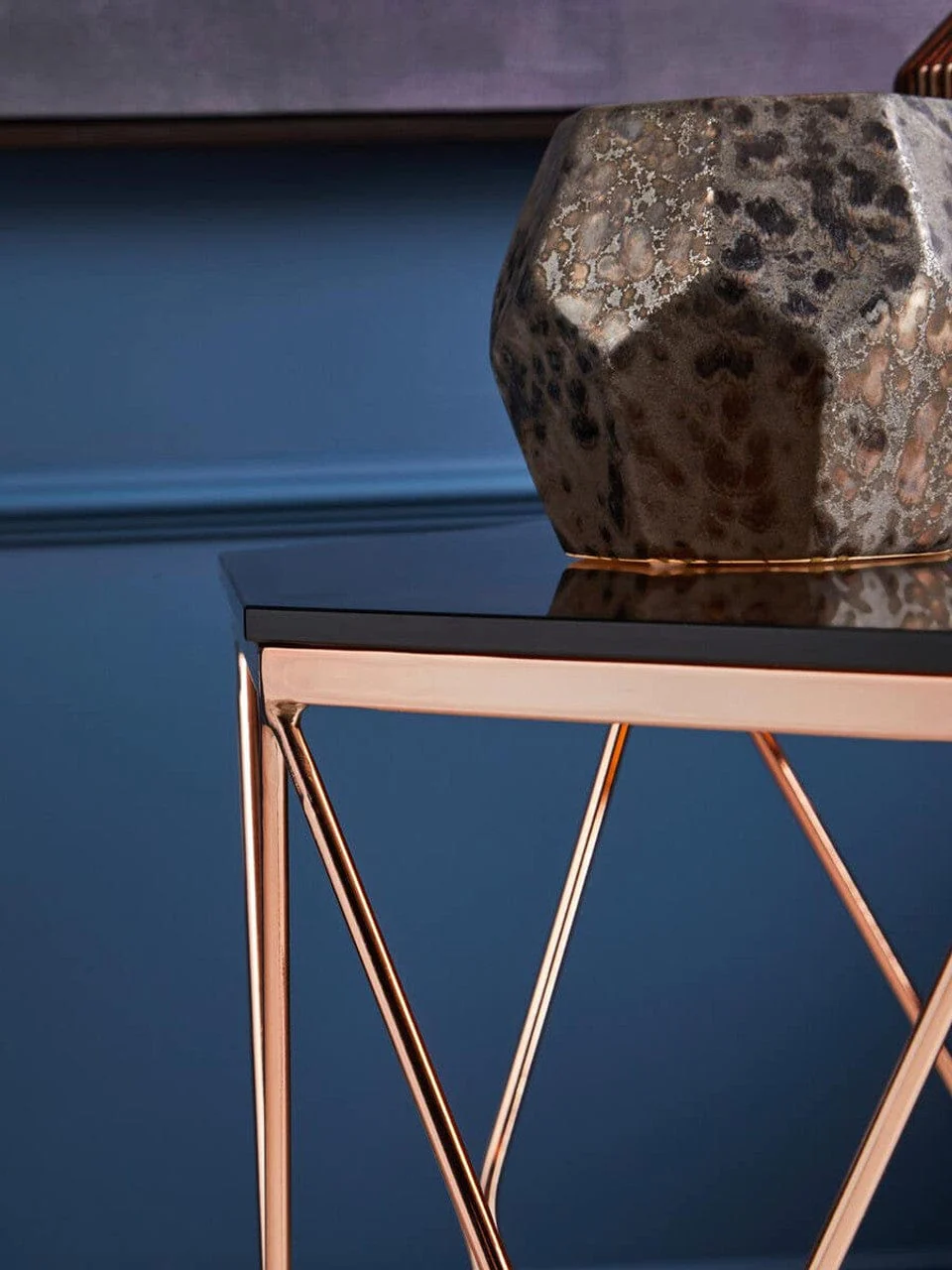 Allure End Table With Rose Gold Base - Image 7