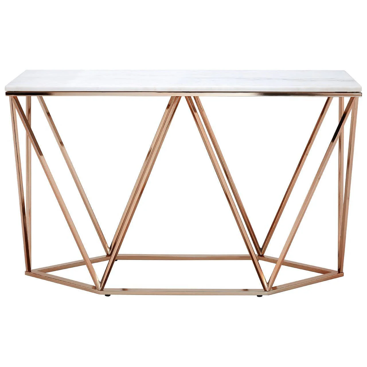 Allure Rectangular Champagne Console Table - Image 2