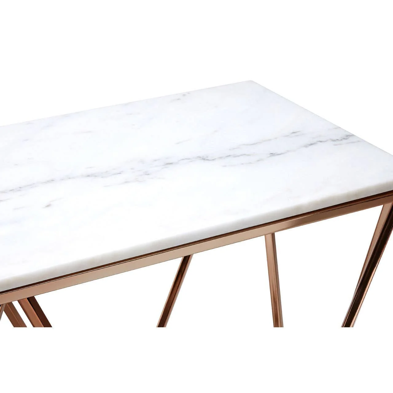 Allure Rectangular Champagne Console Table - Image 4