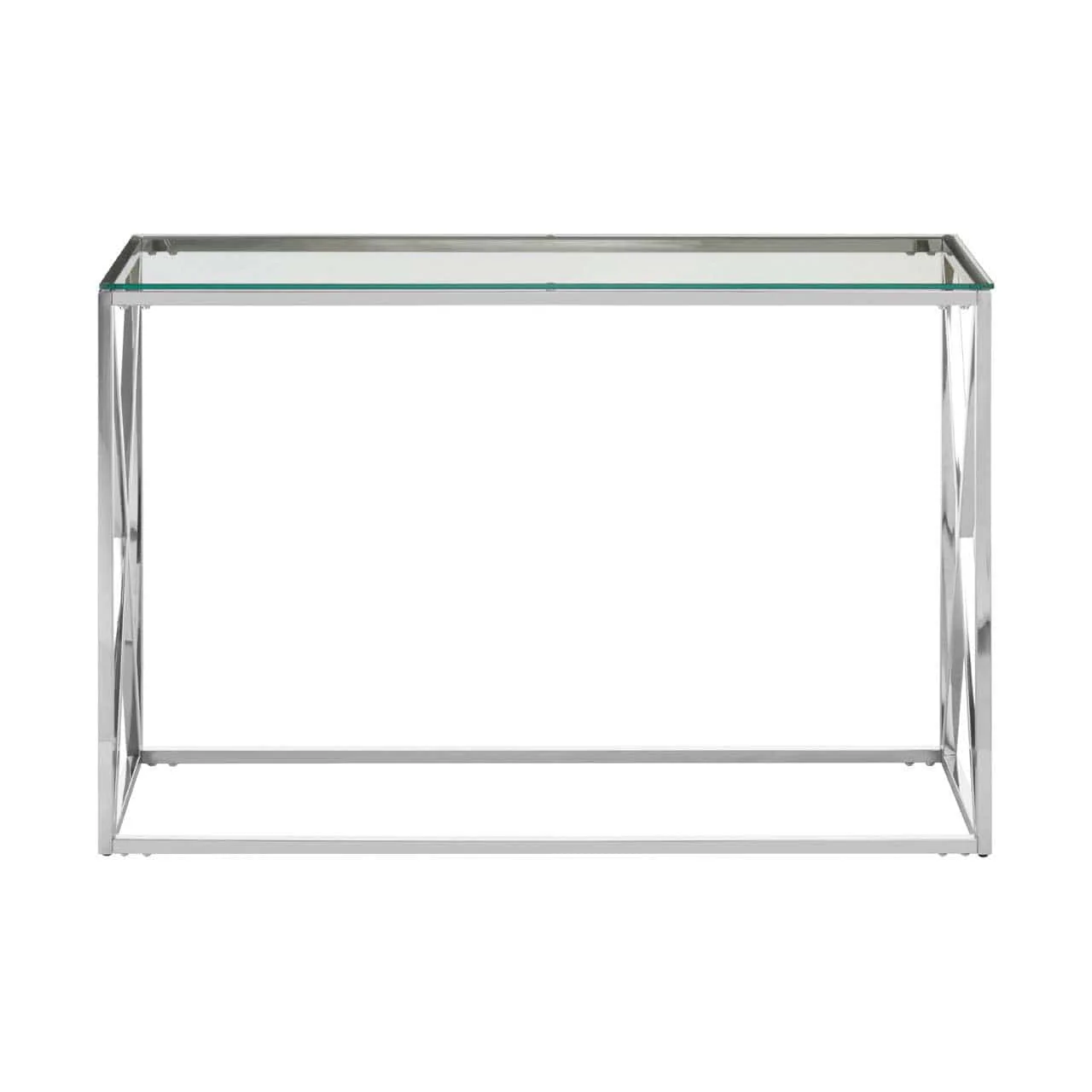Allure Silver Cross Design Console Table