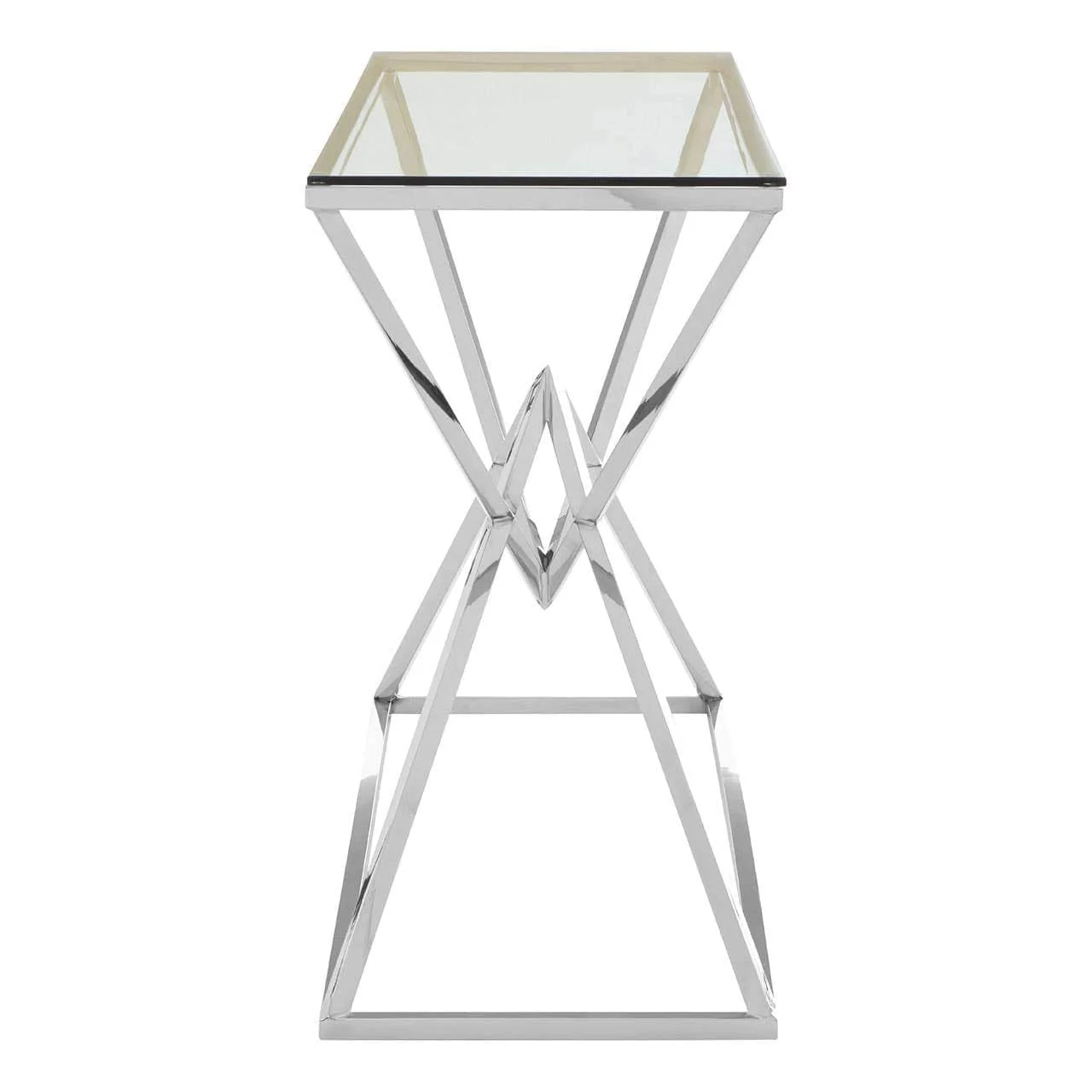 Allure Tempered Glass Rectangular Console Table - Image 4