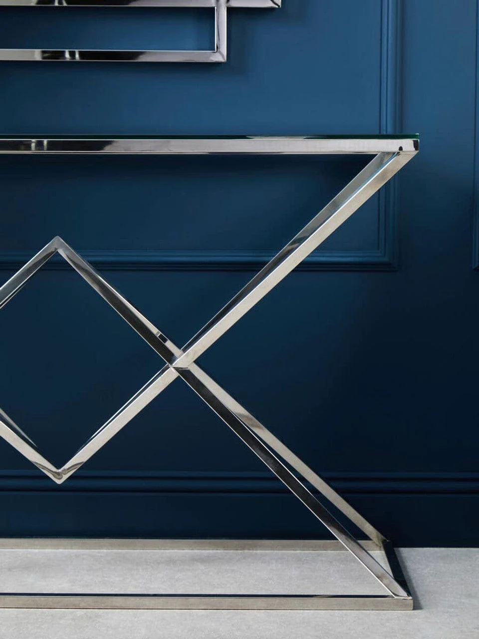 Allure Tempered Glass Rectangular Console Table - Image 9