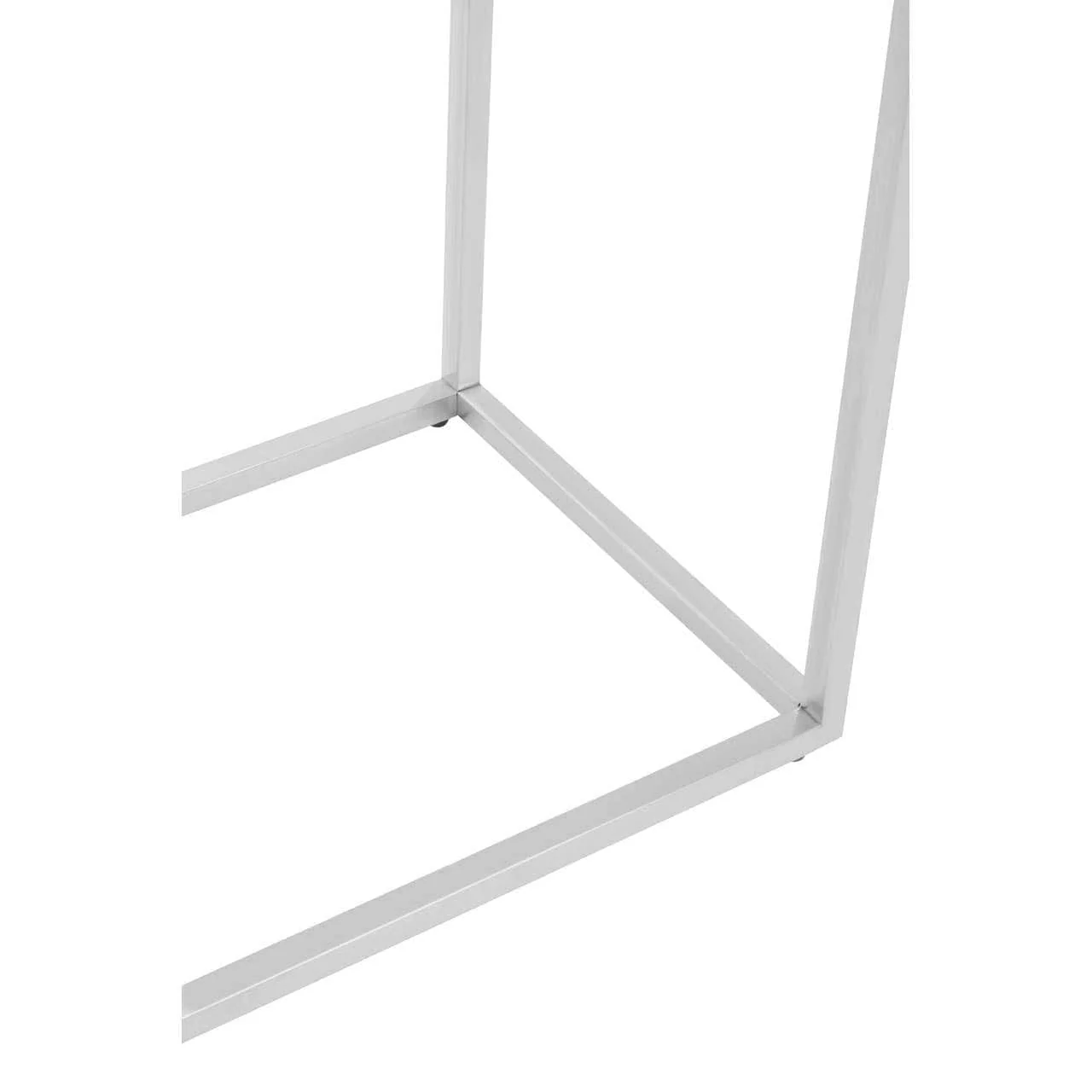 Allure Tempered Glass Silver Finish Console Table - Image 12