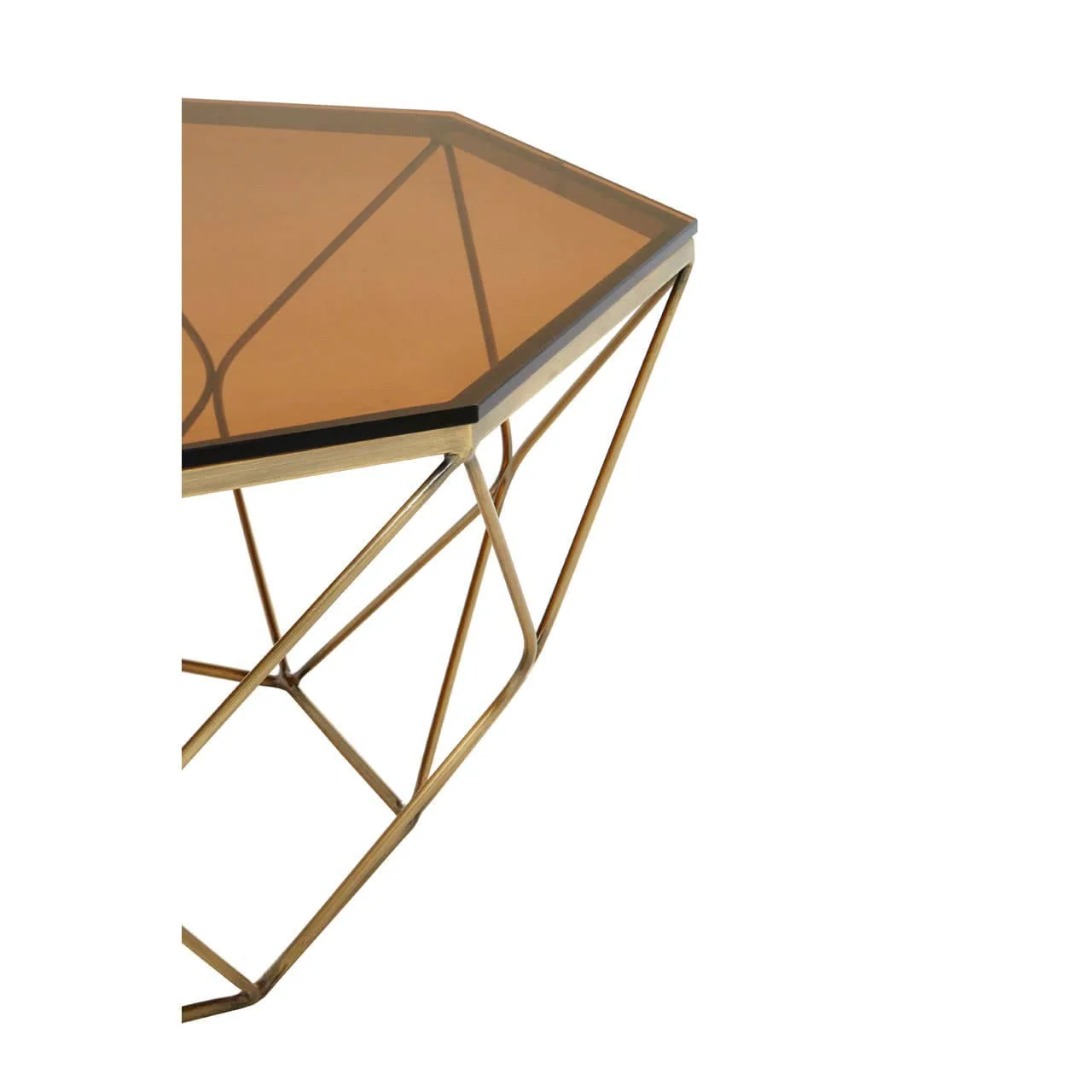 Alustre Brushed Bronze Tapered Coffee Table - Image 3