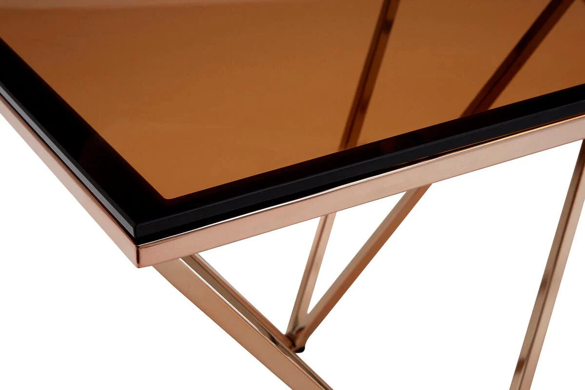 Alustre Champagne Metal Prismatic Legs Coffee Table - Image 10