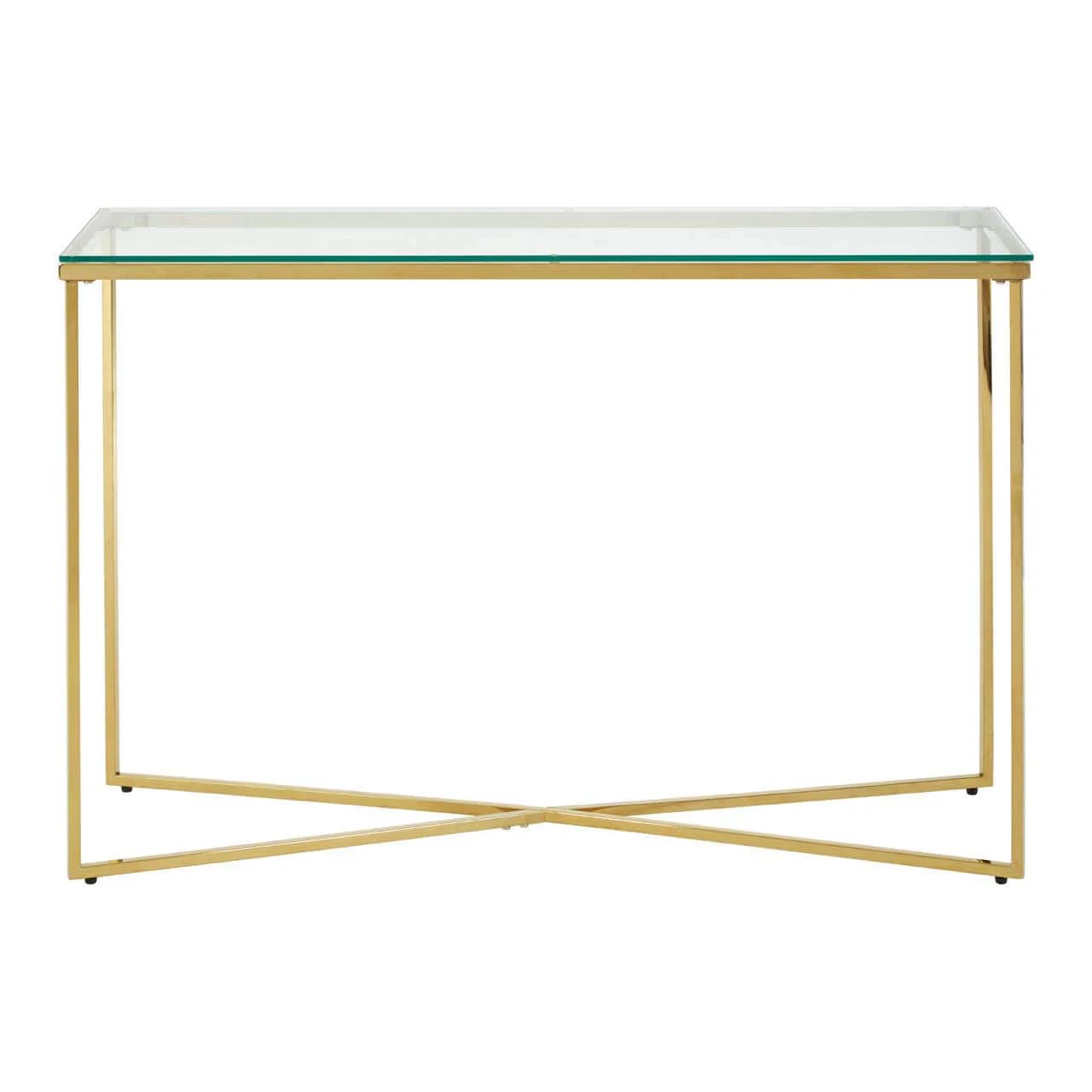Alustre Cross Base Console Table