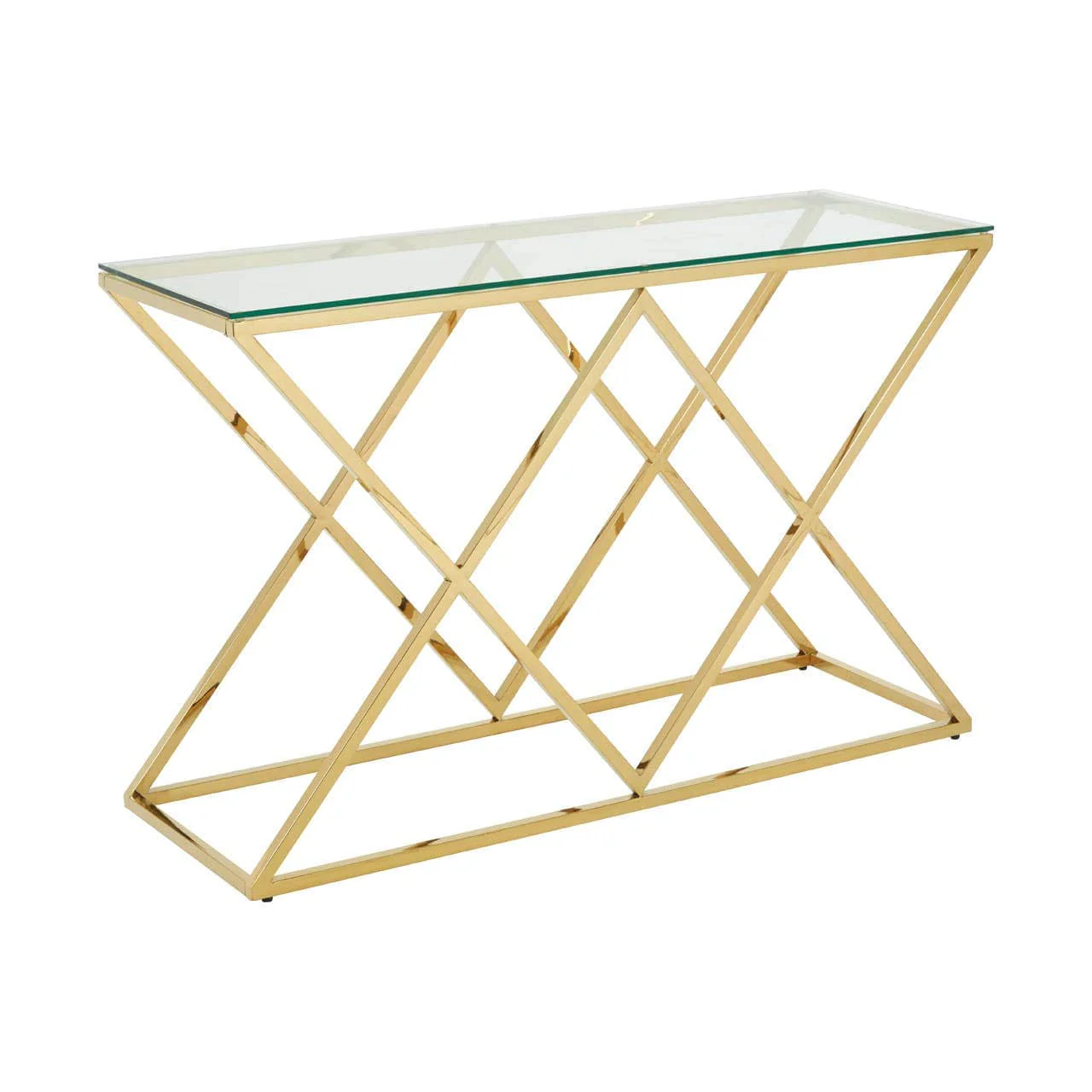 Alustre Gold Finish Console Table - Image 2