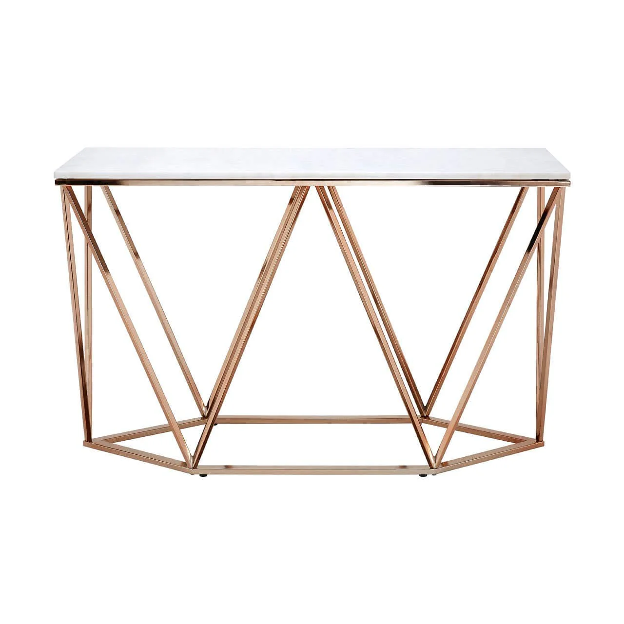 Alustre Rectangular Champagne Console Table