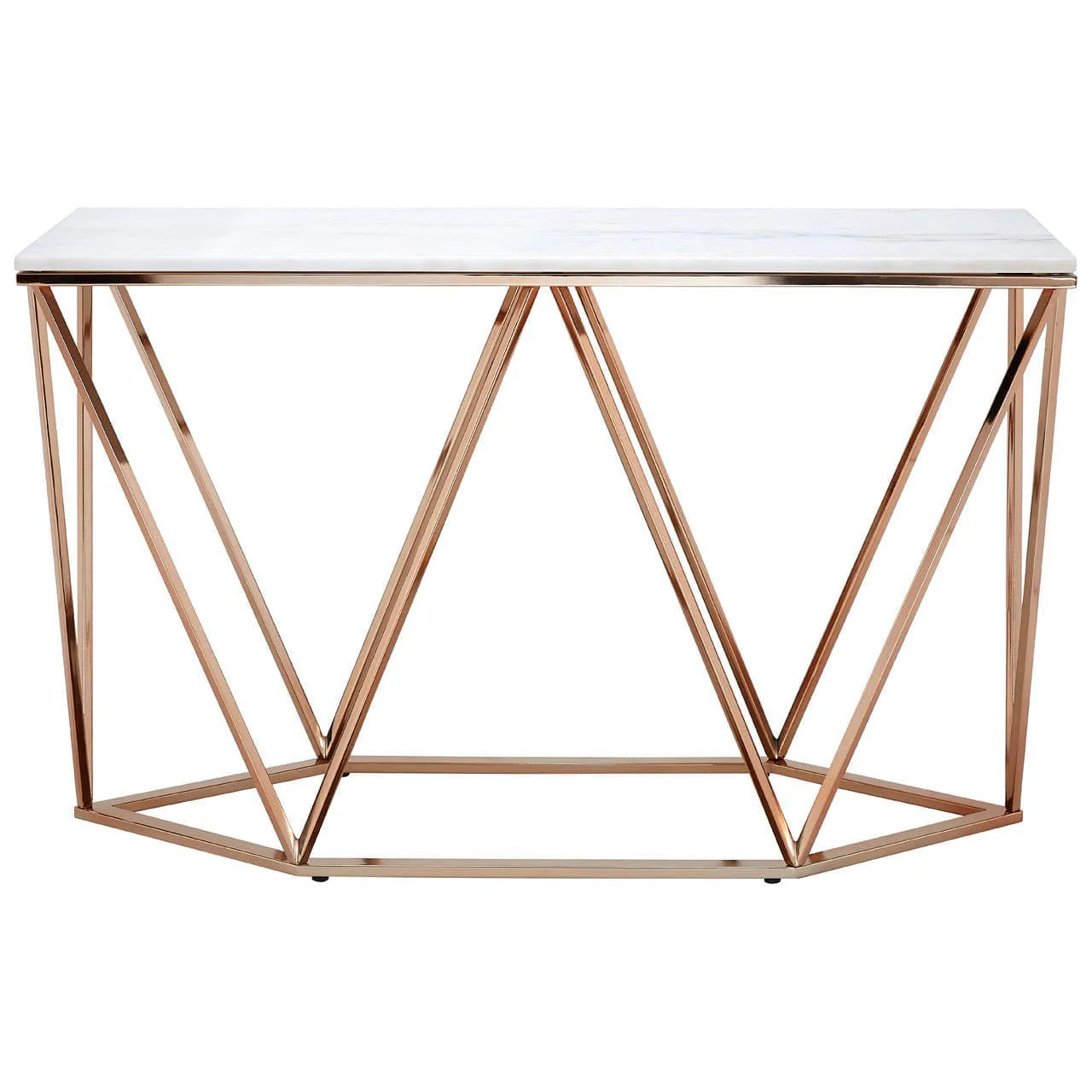 Alustre Rectangular Champagne Console Table - Image 2