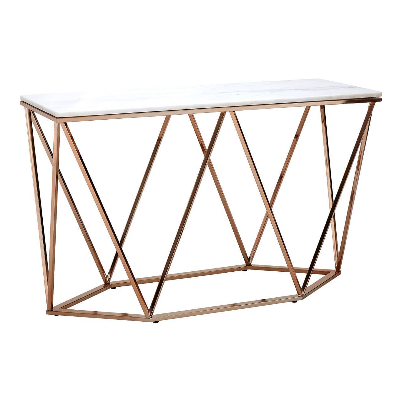 Alustre Rectangular Champagne Console Table - Image 3