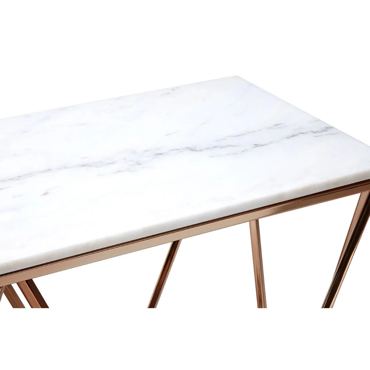 Alustre Rectangular Champagne Console Table - Image 4