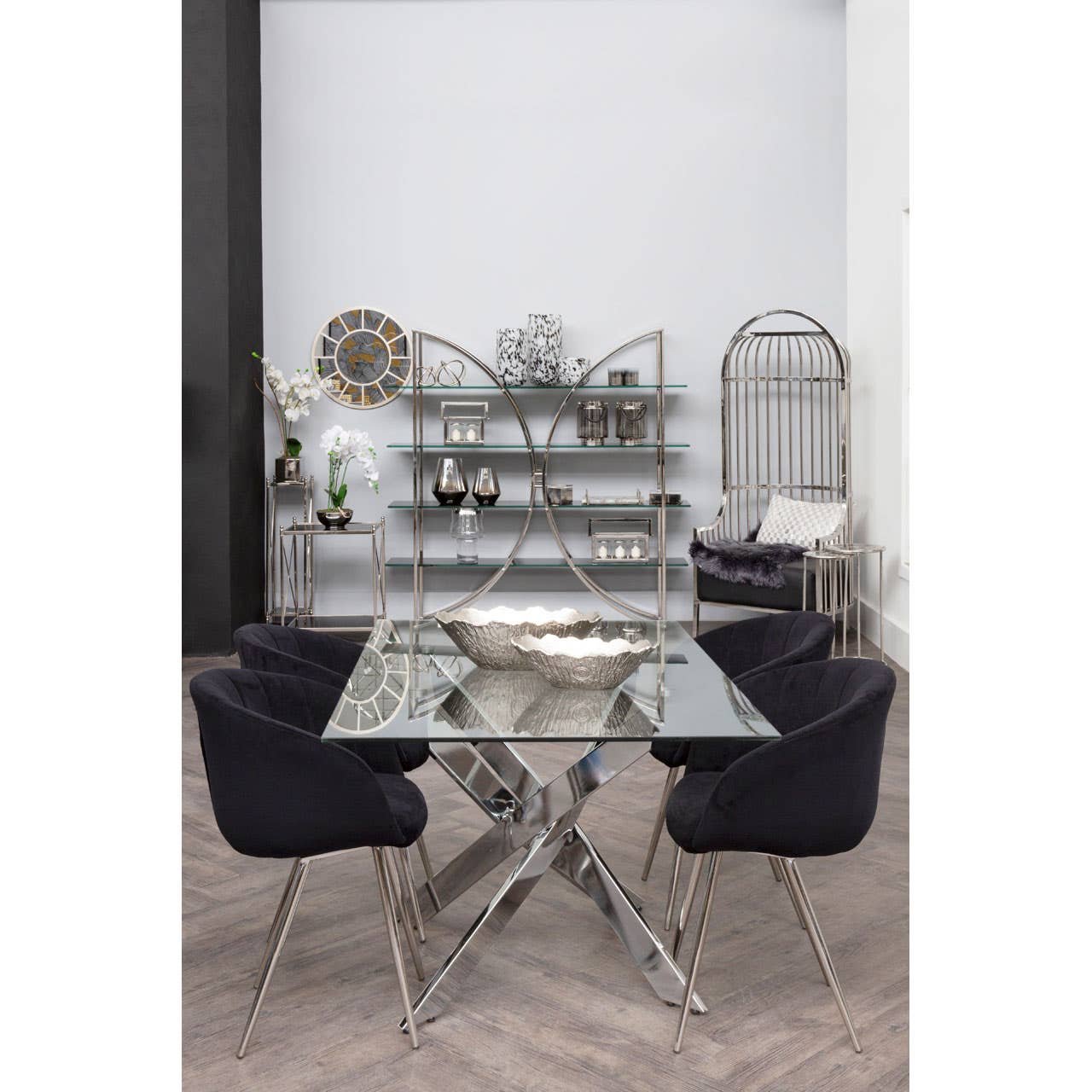 Alustre Rectangular Intersected Dining Table - Image 3