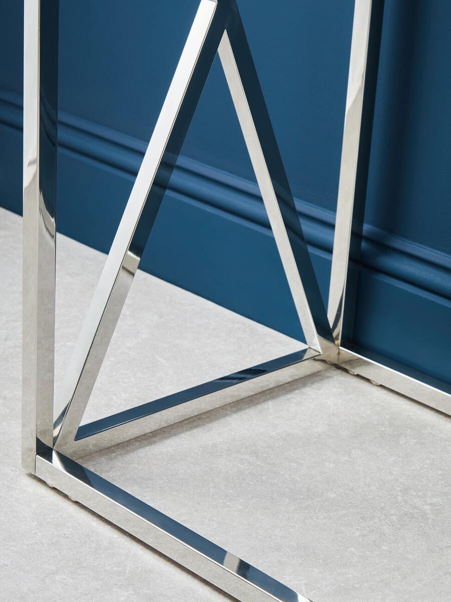 Alustre Silver Cross Design Console Table - Image 10