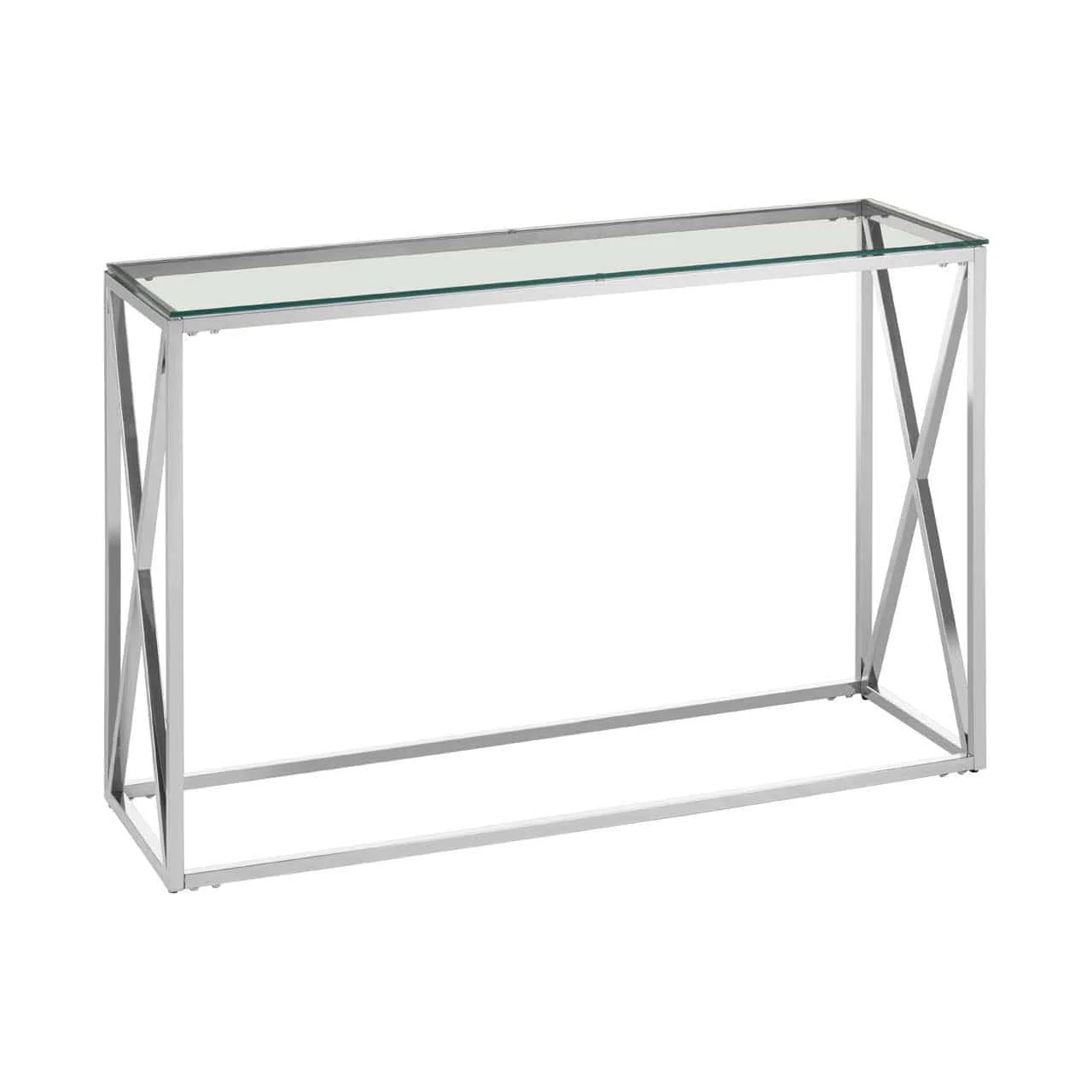 Alustre Silver Cross Design Console Table - Image 2