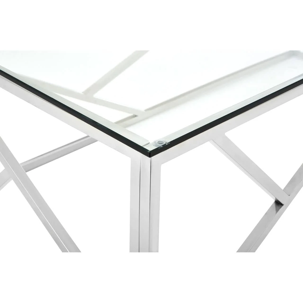 Alustre Stainless Steel Geometric Coffee Table - Image 5