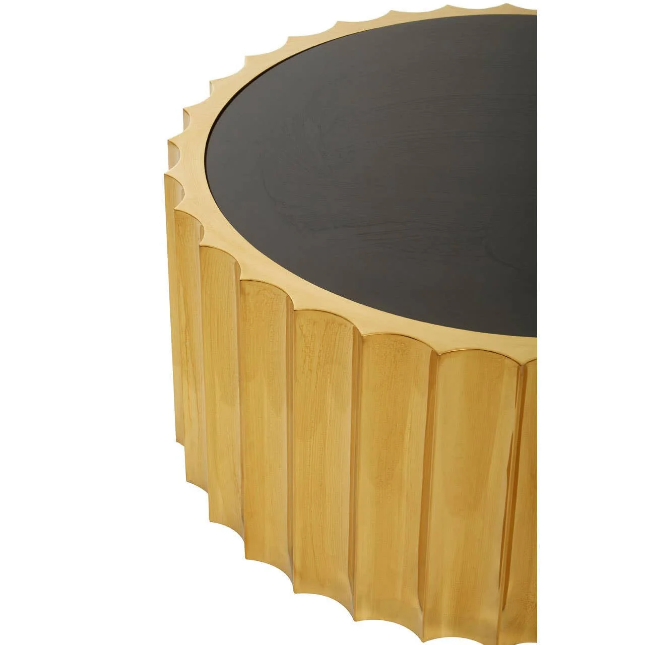 Alvaro Black And Titanium Round Coffee Table - Image 2