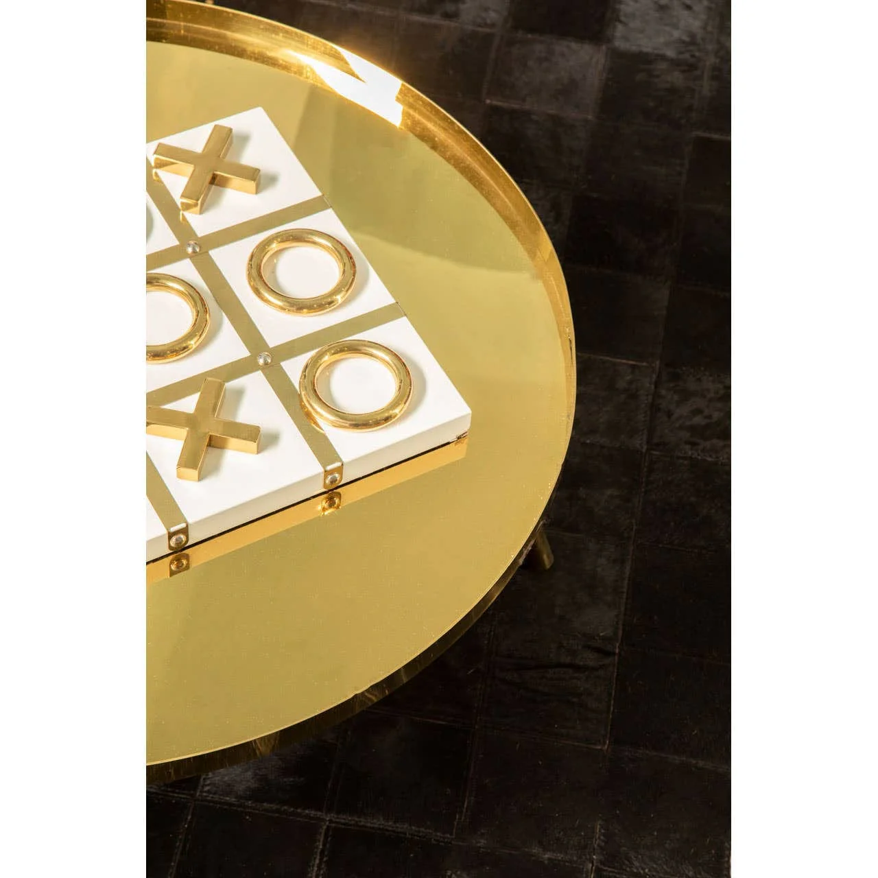 Alvaro Gold Set Of 2 Round Coffee Tables - Image 3
