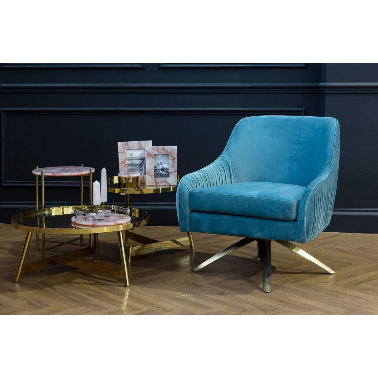 Alvaro Gold Set Of 2 Round Coffee Tables - Image 6