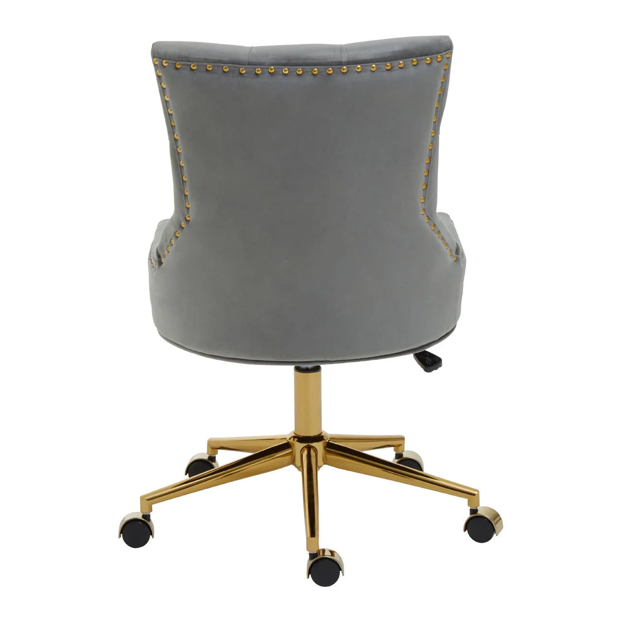 Anita Grey Velvet Home Office Chair - Image 5