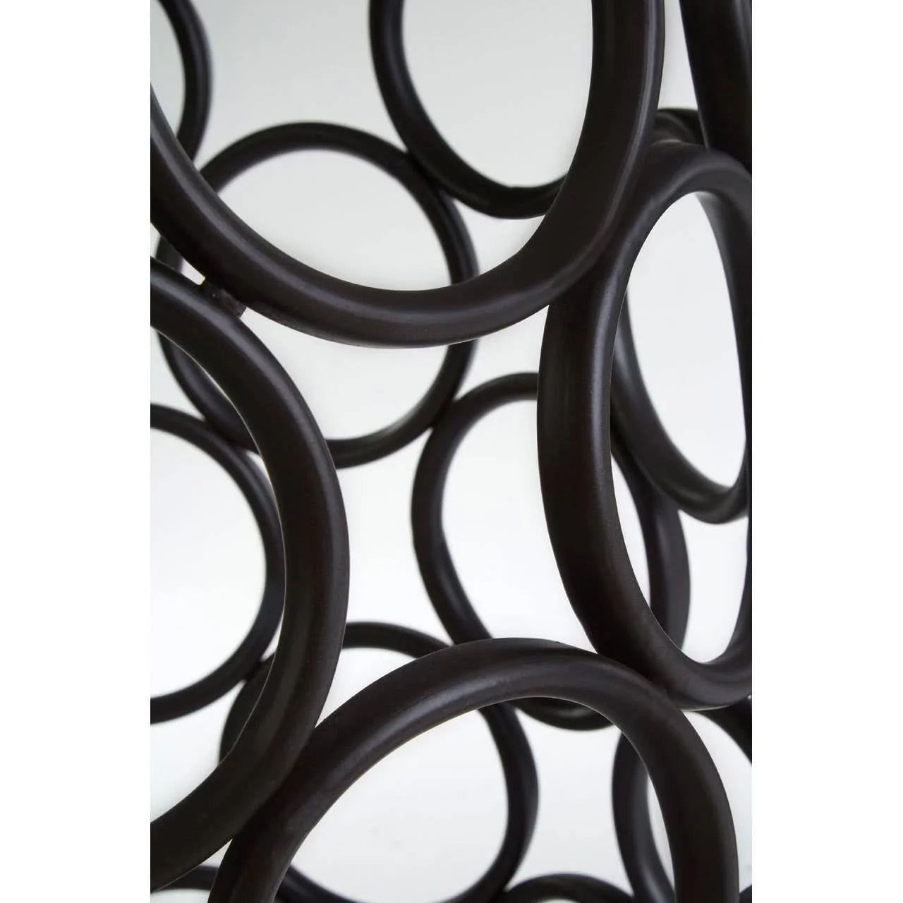 Antalya Black Round Side Table with Glass Top - Image 4