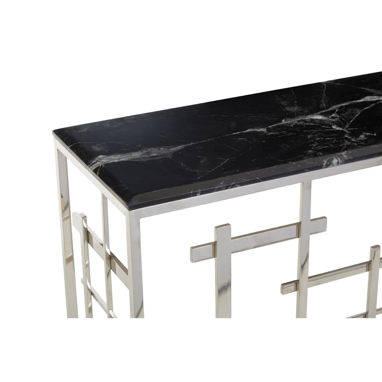 Aprilia Black Marble Console Table - Image 5
