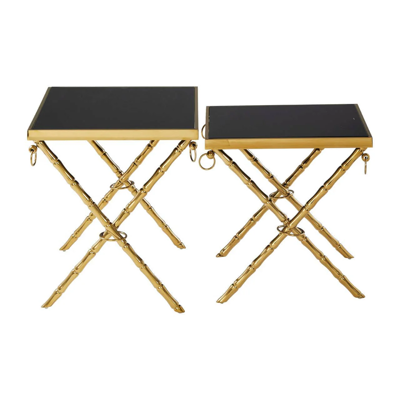 Arezzo Gold and Black Set Of 2 Nesting Tables - Image 5