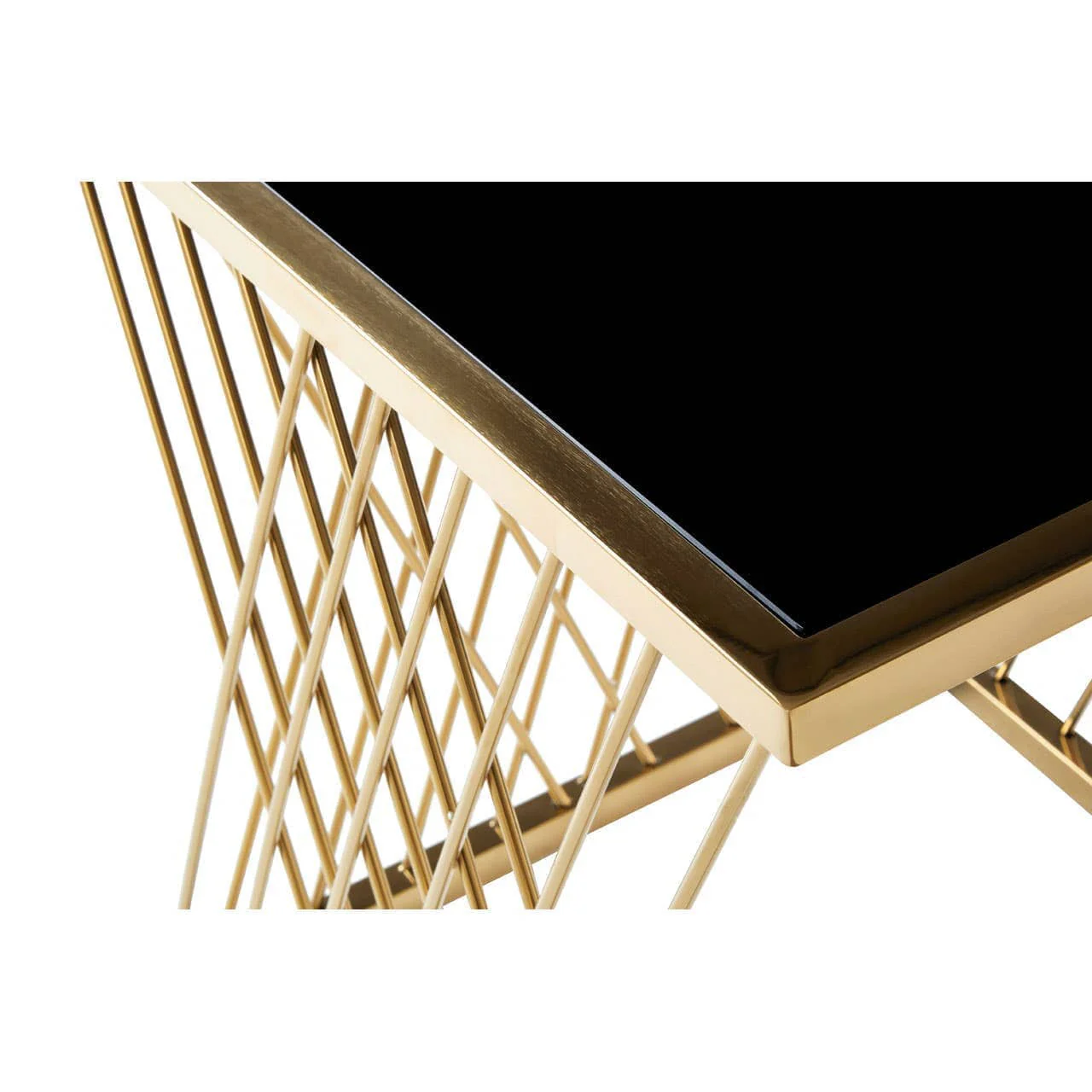 Arezzo Gold and Black Set Of 3 Nesting Tables - Image 6