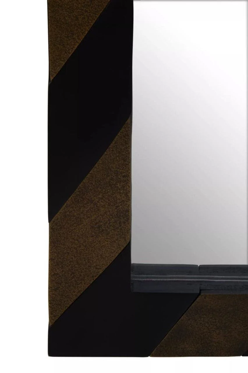 Aris Black and Gold Wall Mirror - Image 3