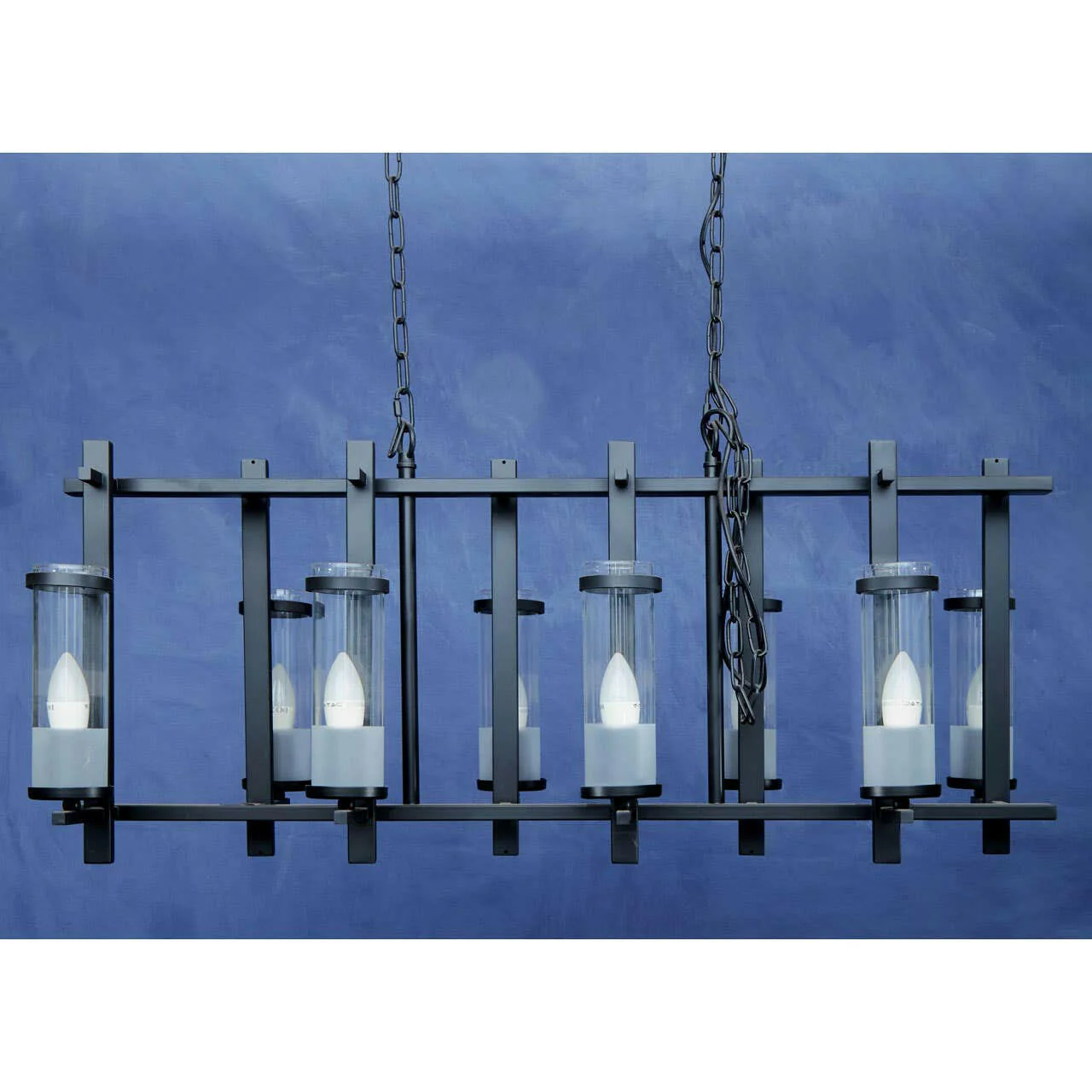 Aspen Iron And Glass Wide Pendant Light - Image 3