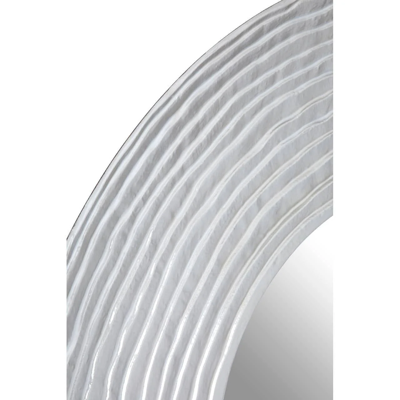 Athena Round Wall Mirror with Silver Finish - Image 3