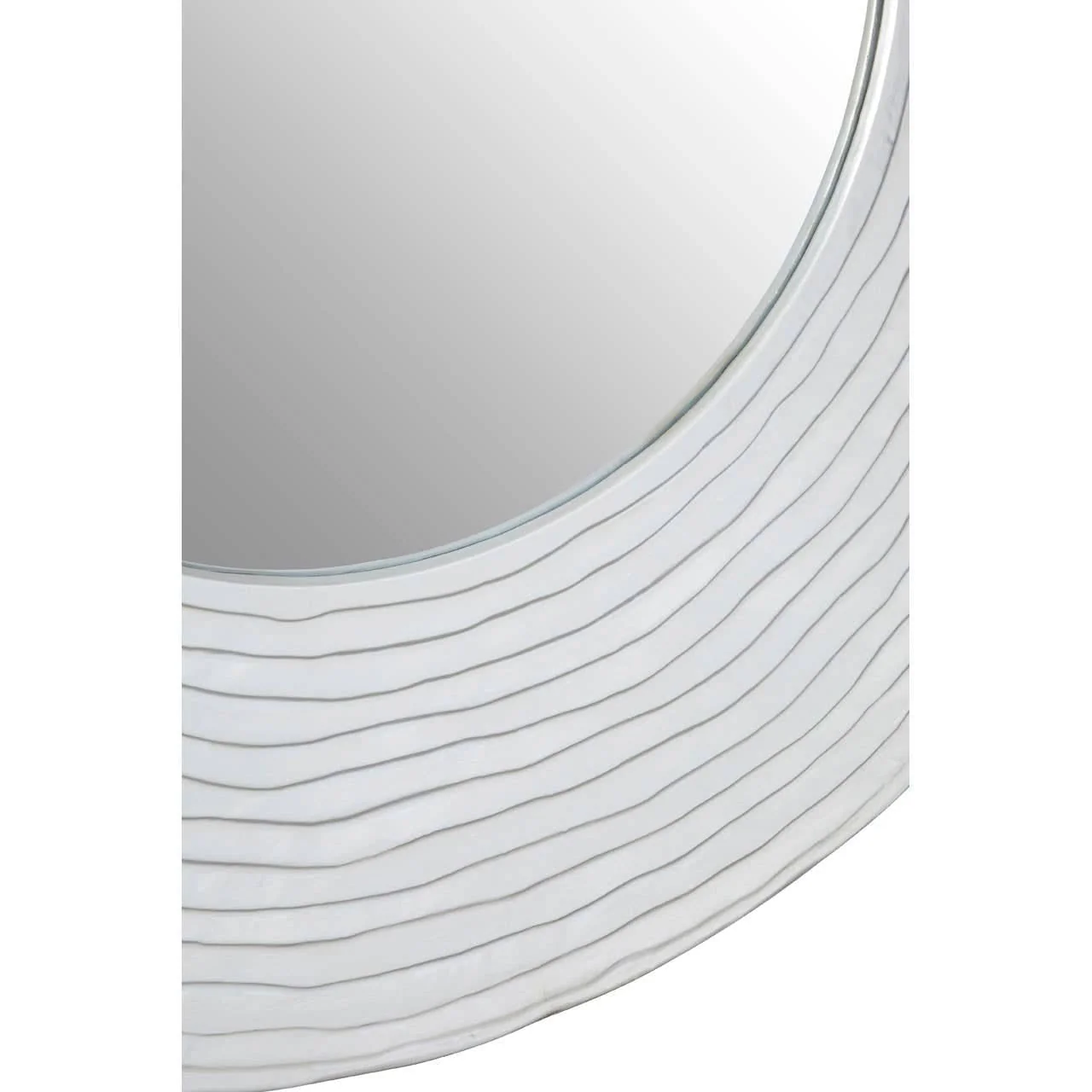 Athena Round Wall Mirror with Silver Finish - Image 4
