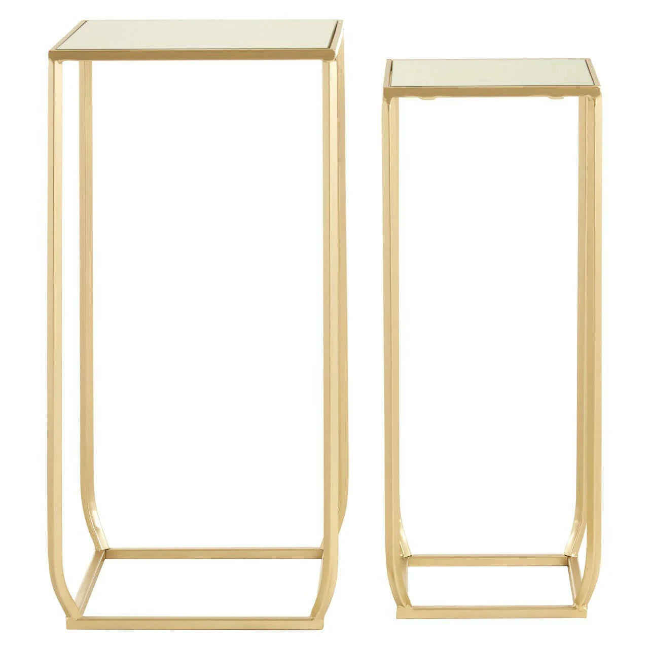 Avantis Set Of 2 Champagne/Square Side Tables