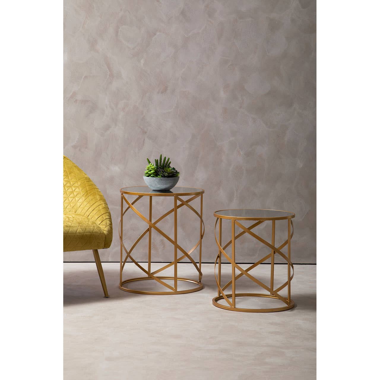 Avantis Set Of 2 Loop Design Side Tables - Image 4