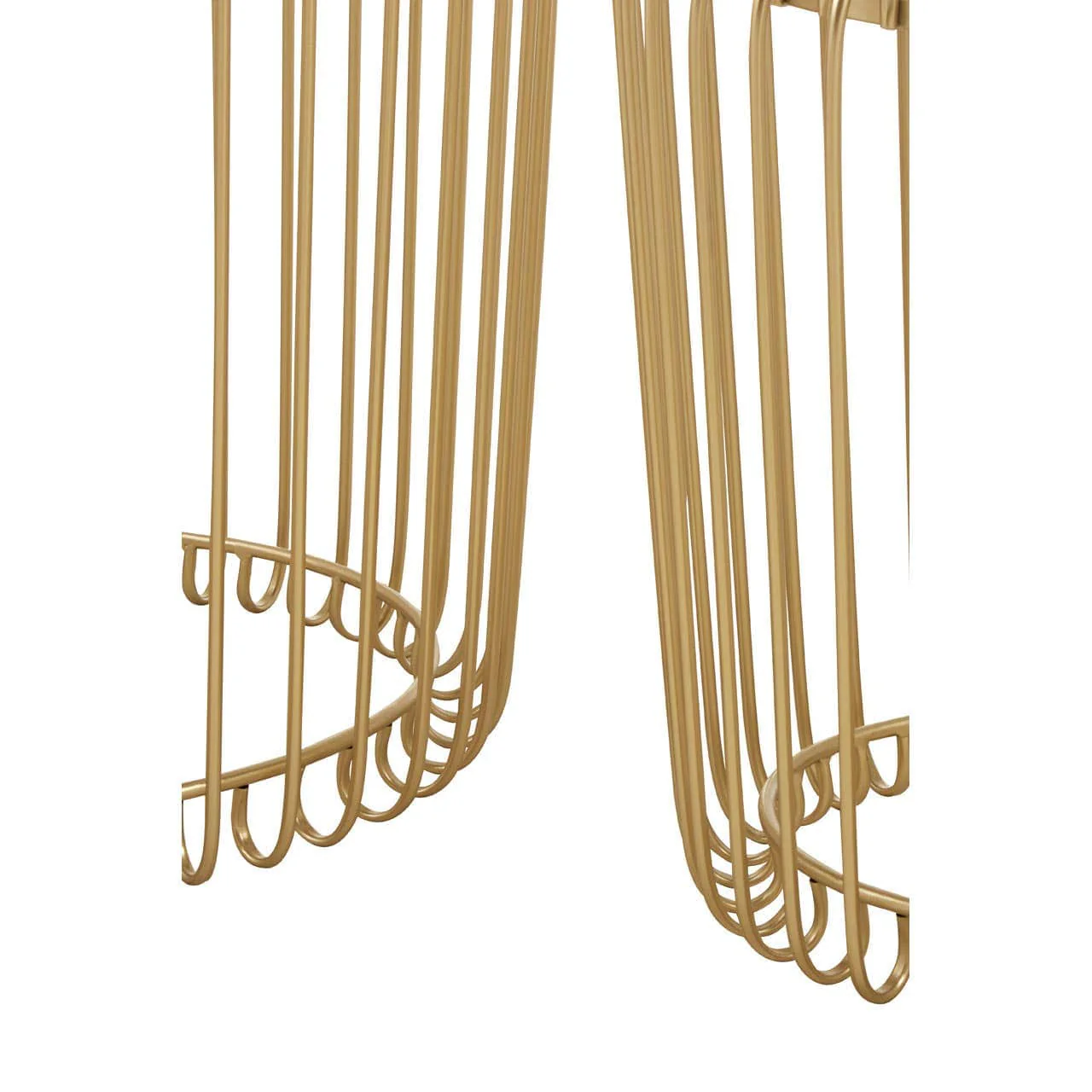 Avantis Set Of Two Champagne Wireframe Side Tables - Image 4
