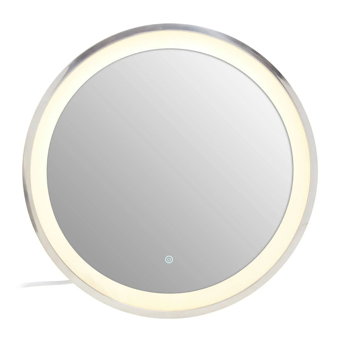 Avelino Illuminated LED Silver Round Mirror - Image 4