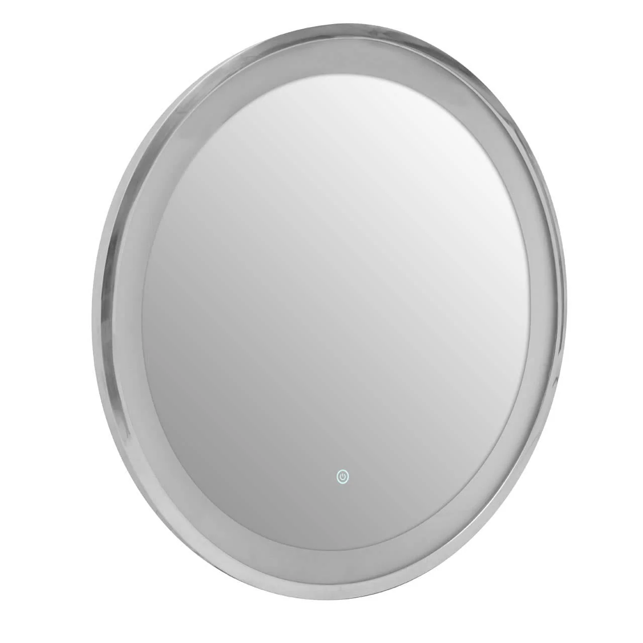 Avelino Illuminated LED Silver Round Mirror - Image 5