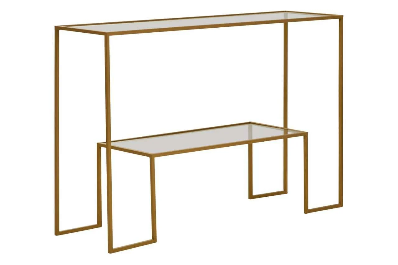 Avento Gold Finish Console Table - Image 2