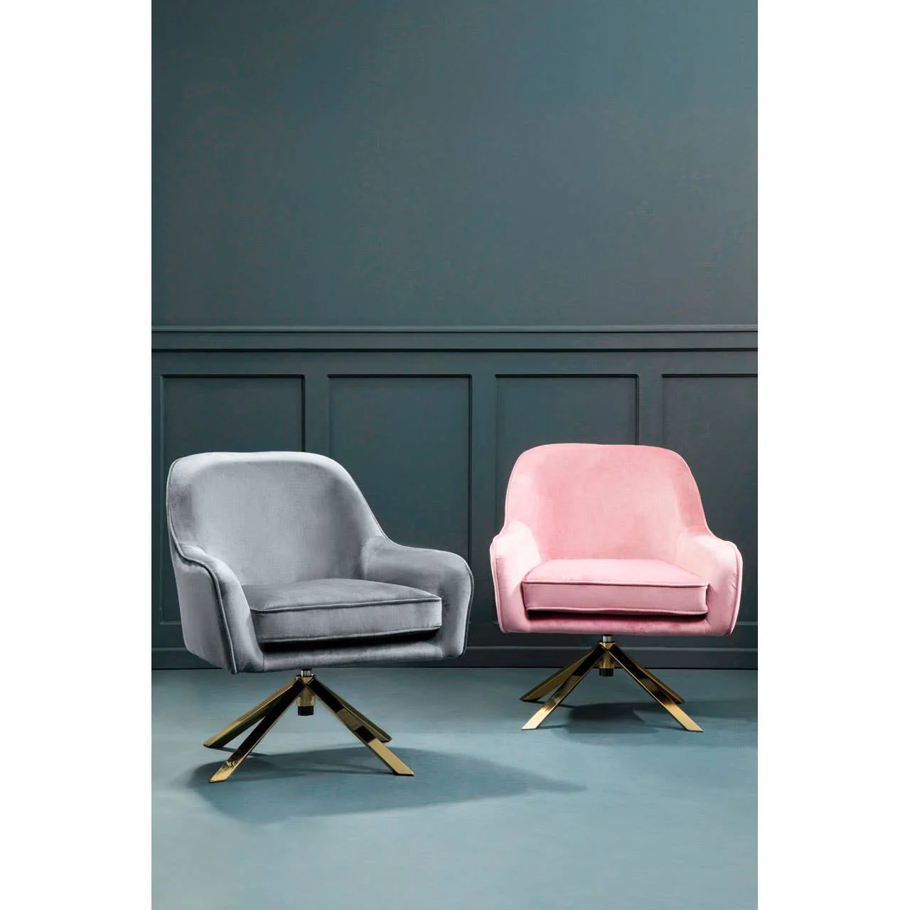 Avery Grey Velvet Chair - Image 6