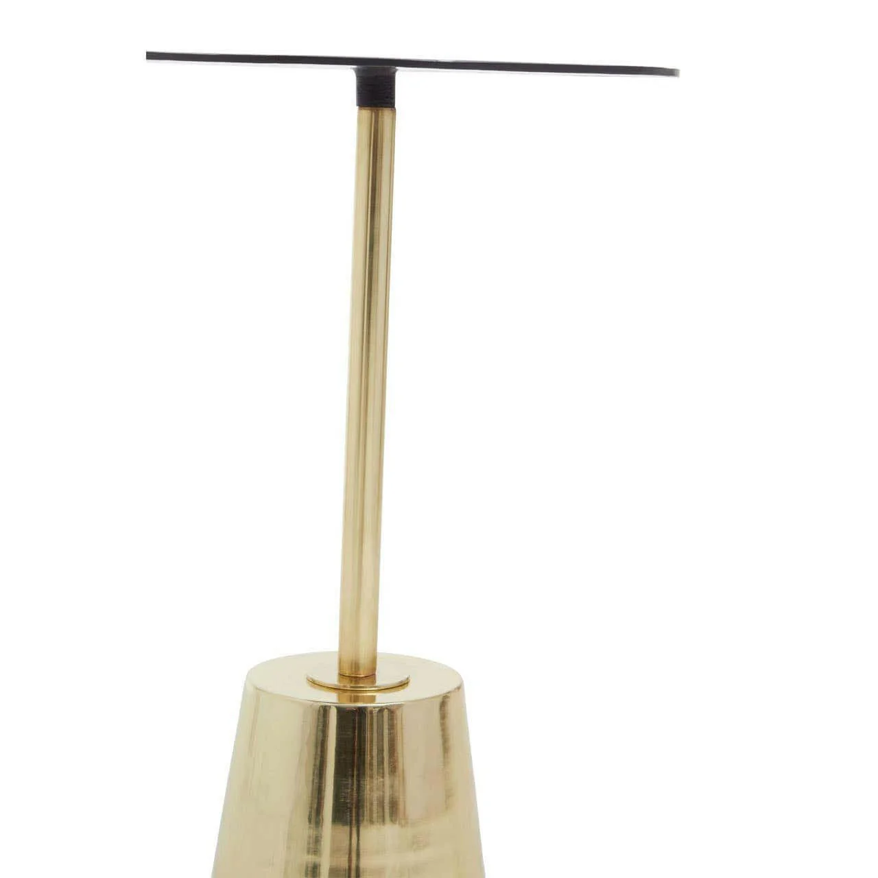 Avola Black Marble Effect Top Gold Base Side Table - Image 3
