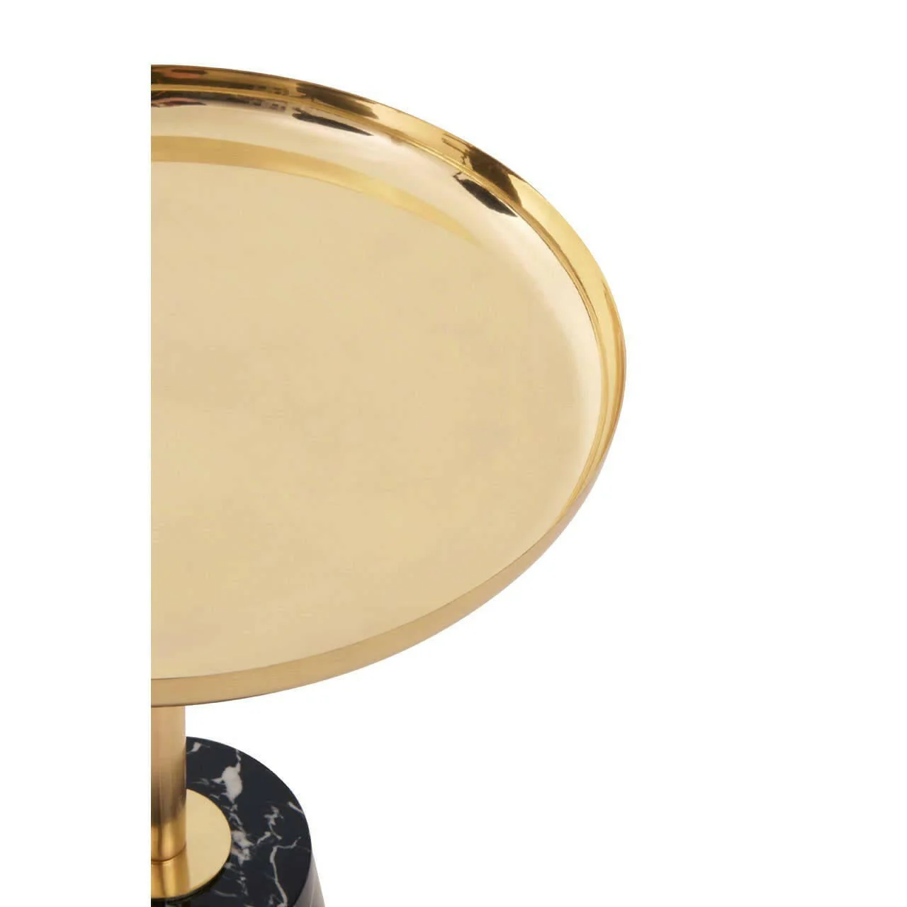 Avola Gold Side Table Black Marble Effect Base - Image 5
