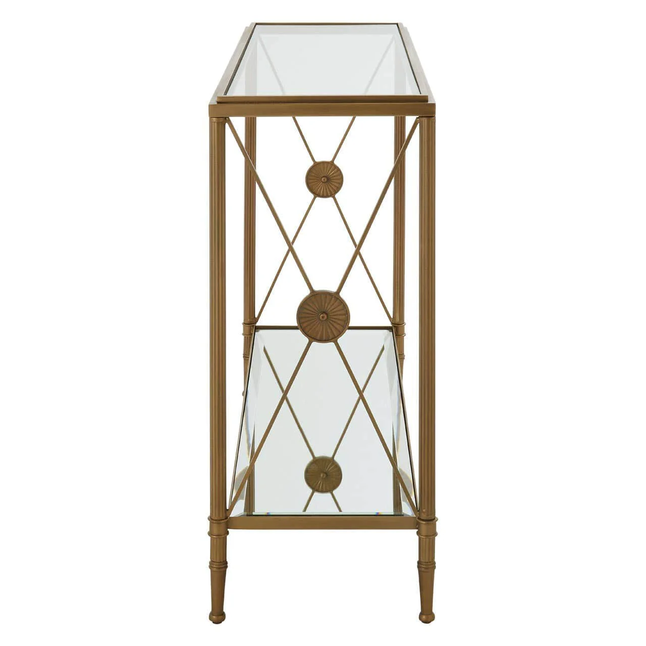Axis Console Table With Gold Finish Frame - Image 3