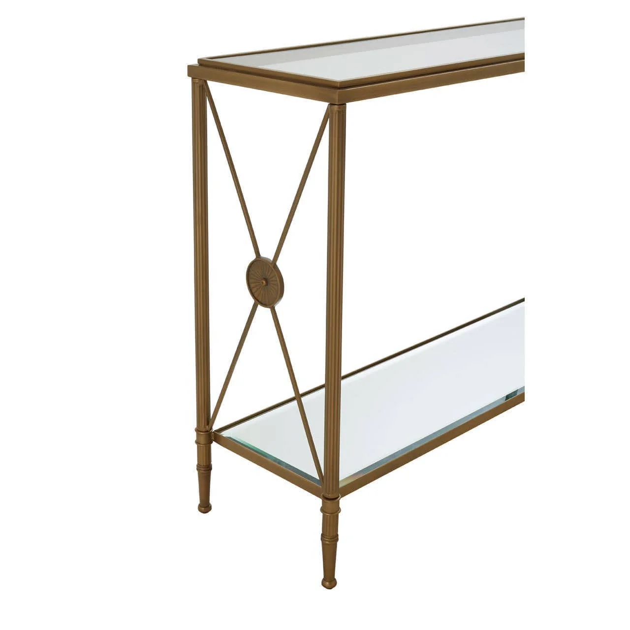 Axis Console Table With Gold Finish Frame - Image 4