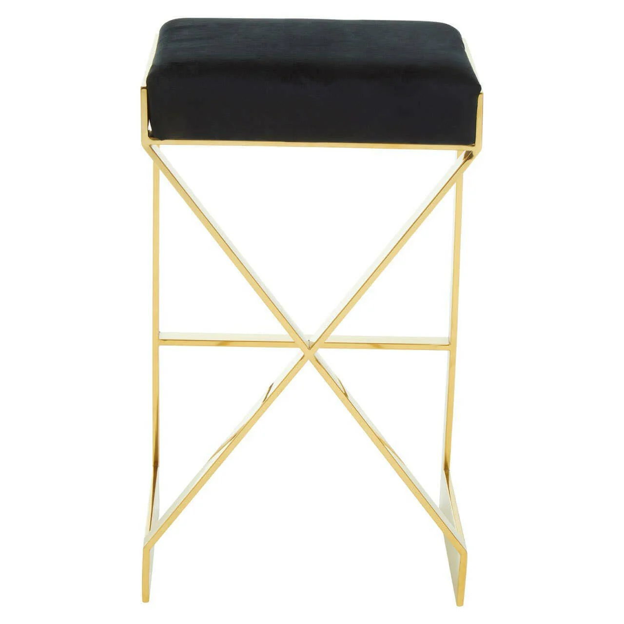 Azalea Black And Gold Finish Bar Stool - Image 5