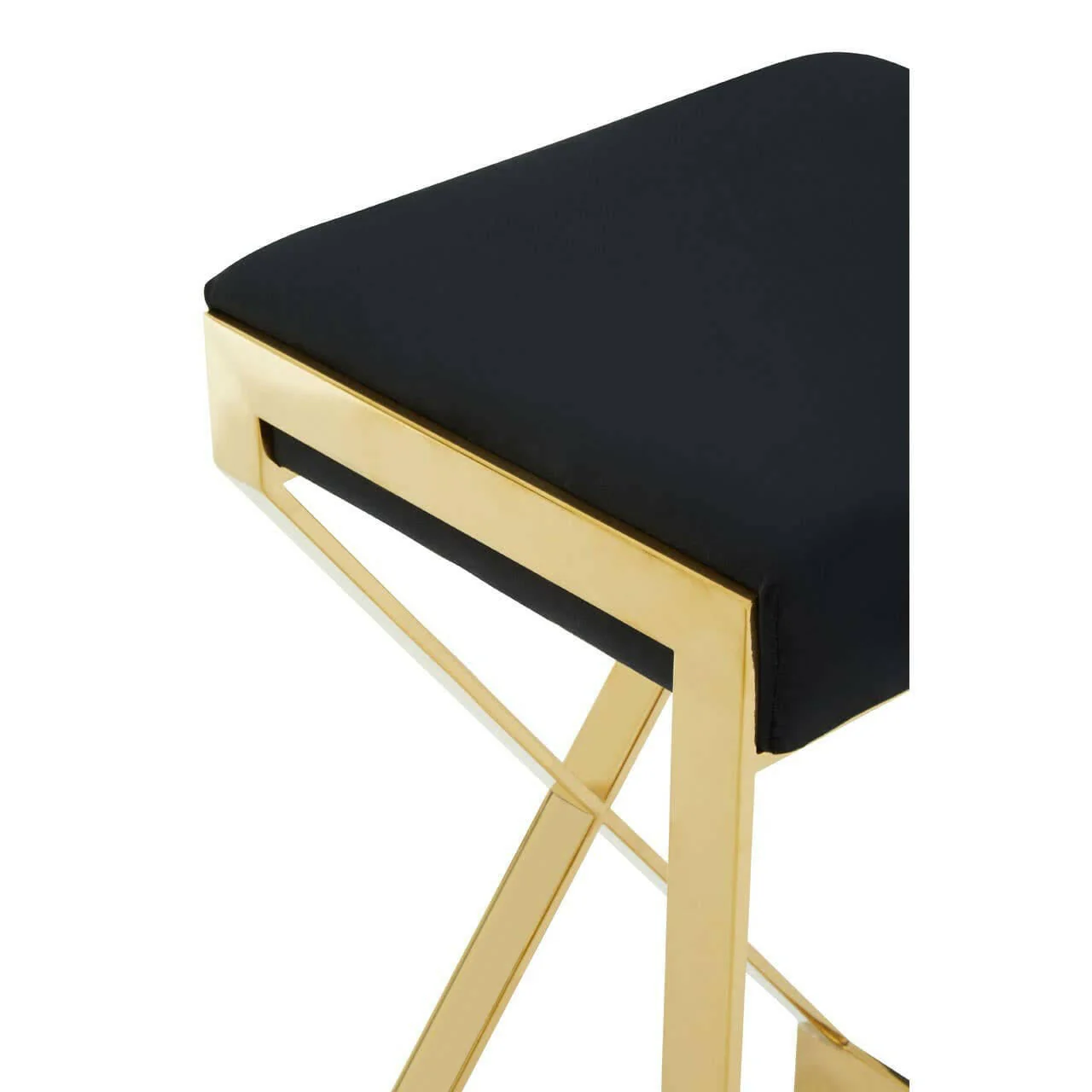 Azalea Black And Gold Finish Bar Stool - Image 8