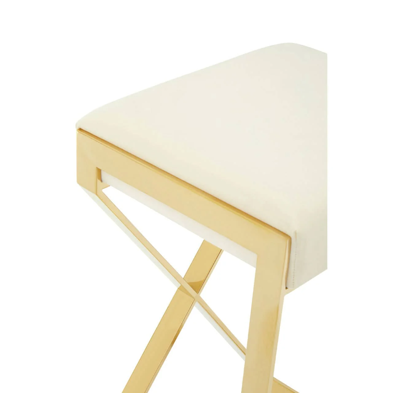 Azalea Ivory And Gold Finish Bar Stool - Image 11