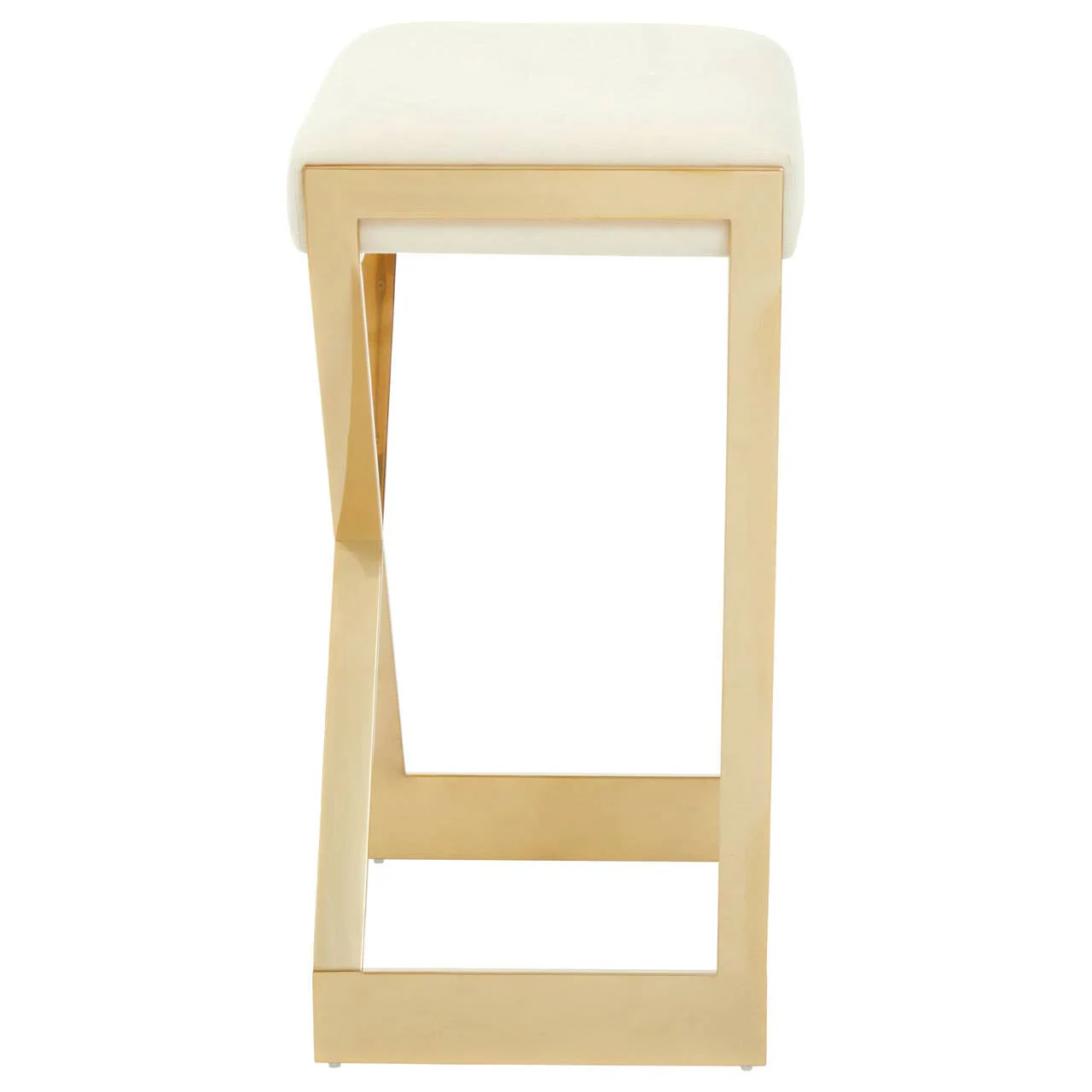 Azalea Ivory And Gold Finish Bar Stool - Image 7