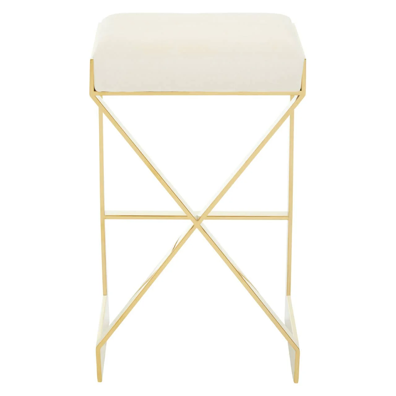 Azalea Ivory And Gold Finish Bar Stool - Image 9